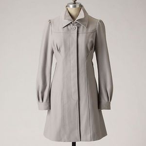 Anthropologie Elevenses Masterful Car Coat, Gray